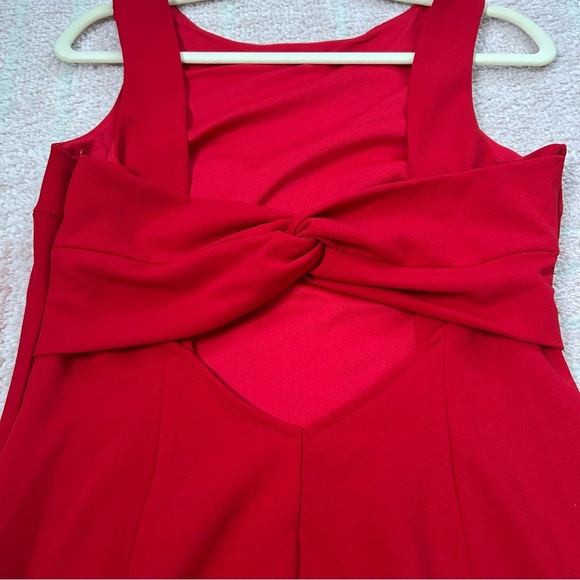 NWT LULUS Red Sleeveless Mini Dress Open Back Size Large - Picture 7 of 12
